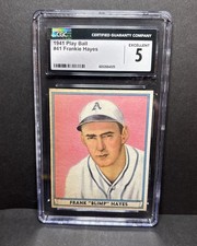 1941 PLAY BALL #41 FRANKIE HAYES CGC 5 EXCELLENT ATHLETICS