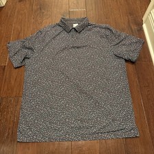 CALLAWAY OPTI DRI GOLF POLO SHIRT AOP MULTI MENS LARGE EXCELLENT CONDITION