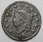 1826 Large Cent- Damage. #33 w — photo 1