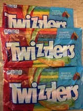NEW 3 pack TWIZZLERS Twists Rainbow Licorice Candy 12.4oz Large