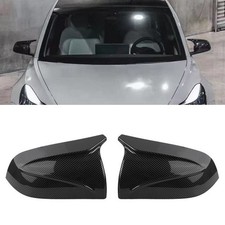 Paar Spiegelkappen Außenspiegel Gehäuse Carbon-Optik Für Tesla Model 3 2017-2021