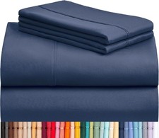 4 PC Full Sheet Set, Breathable Luxury Bed Sheets, Deep Pockets 16"