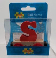 Big Jig Rails BR119 Rail Name "S" Crafstmanship Wooden Car 3  Years