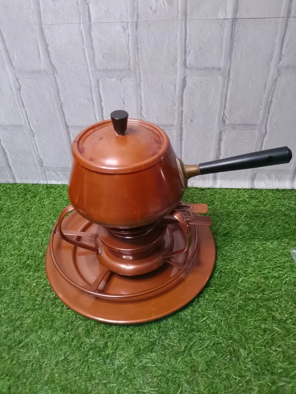 1970’s Copper Fondue Set, Swiss Made By Spring Culinox