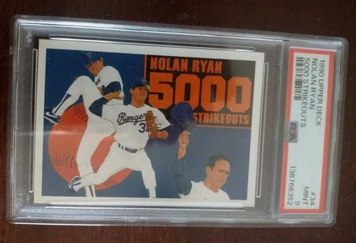 1990 Upper Deck Nolan Ryan 5000 Strikeouts #34 NM MT PSA 9