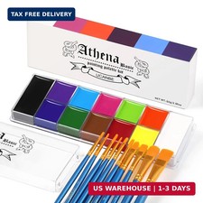 UCANBE Athena Basic Face Body Paint Palette 12 Colors Oil-Based SFX Kit