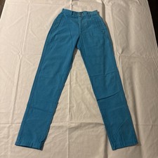 Vintage Ralph Lauren Womens Turquoise Pants Size 4 (24x28) Made in USA