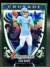 Cam Ward 2025 Panini Rookies & Stars Crusade RC Green Bookend 5/5 Titans