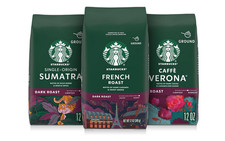 Starbucks Ground Coffee, Dark Roast Hot or Iced Coffee Three 1 2 oz Bags