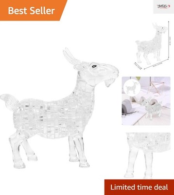 Elegant 3D Crystal Goat Puzzle for Creative Decor - Perfect Gift for All Ages