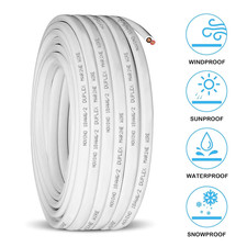 50ft 18 Gauge Speaker Wire - Waterproof Marine Grade Cable in Spool for Boat/Aut