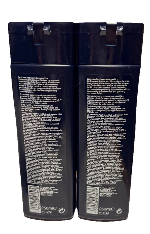 Label.Men Scalp Purifying Shampoo 300ml Professional Hair Care By Label.Men X2 - Image 2 of 2