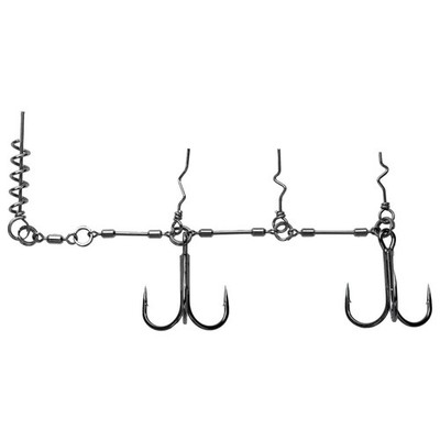 BKK Gummiköder Montage Pike Chain 21 Stinger Rig Raubfischsystem Edelstahl