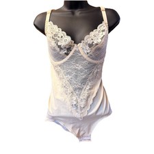 Vintage ILGWU Promise by Delores Poirette Shaper 38 Bodysuit Nylon Lace