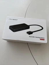 Ivanky Dual USB-c Docking Station 4k@30Hz 85W Charging Gigabit Ethernet USB 3.0