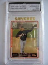 2005 JONATHON SANCHEZ BASEBALL CARD #292 TOPPS CARD FGS GEM MINT 10 L Y