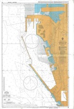 Admiralty 45 Mediterranean Sea Gibraltar Harbour Chart Map Maritime Marine Wall