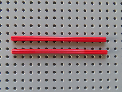 Lego 2 x Technic Achse Kreuzstange Kreuzachse 12L ca. 9,6 cm 3708 rot