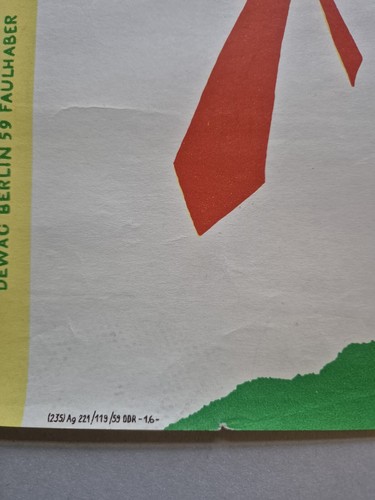 Plakat Konsum Sonnigen Tagen entgegen Reklame Werbung 1959 Original A2 DDR - Bild 10 von 10