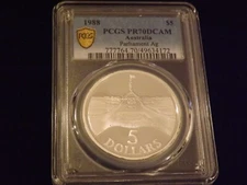 1988  $5     Parliament      Australia         PCGS  PR 70