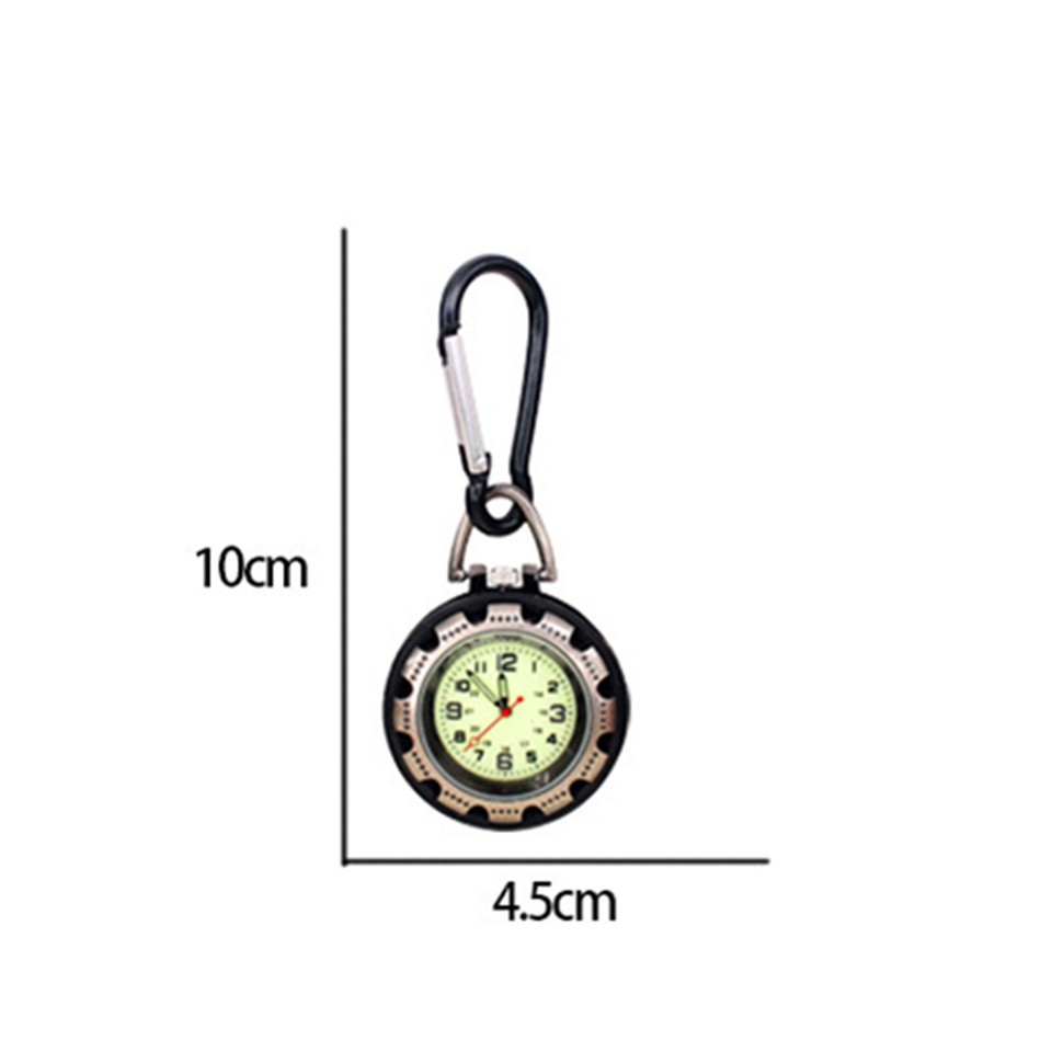 Clipon Backpack Buckle Carabiner Pocket Watch For Outdoor Hiking