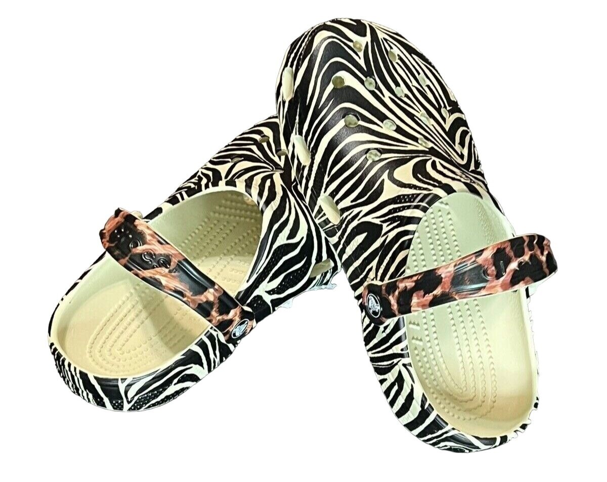 Crocs Classic Animal Remix Clog 207840-2Y9 -Bone/Multi NWT M 6/ W