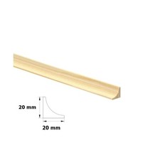 Scotia Pine Trim Moulding 1 metre- 20x20mm Decorative Beading Wooden Timber Edge