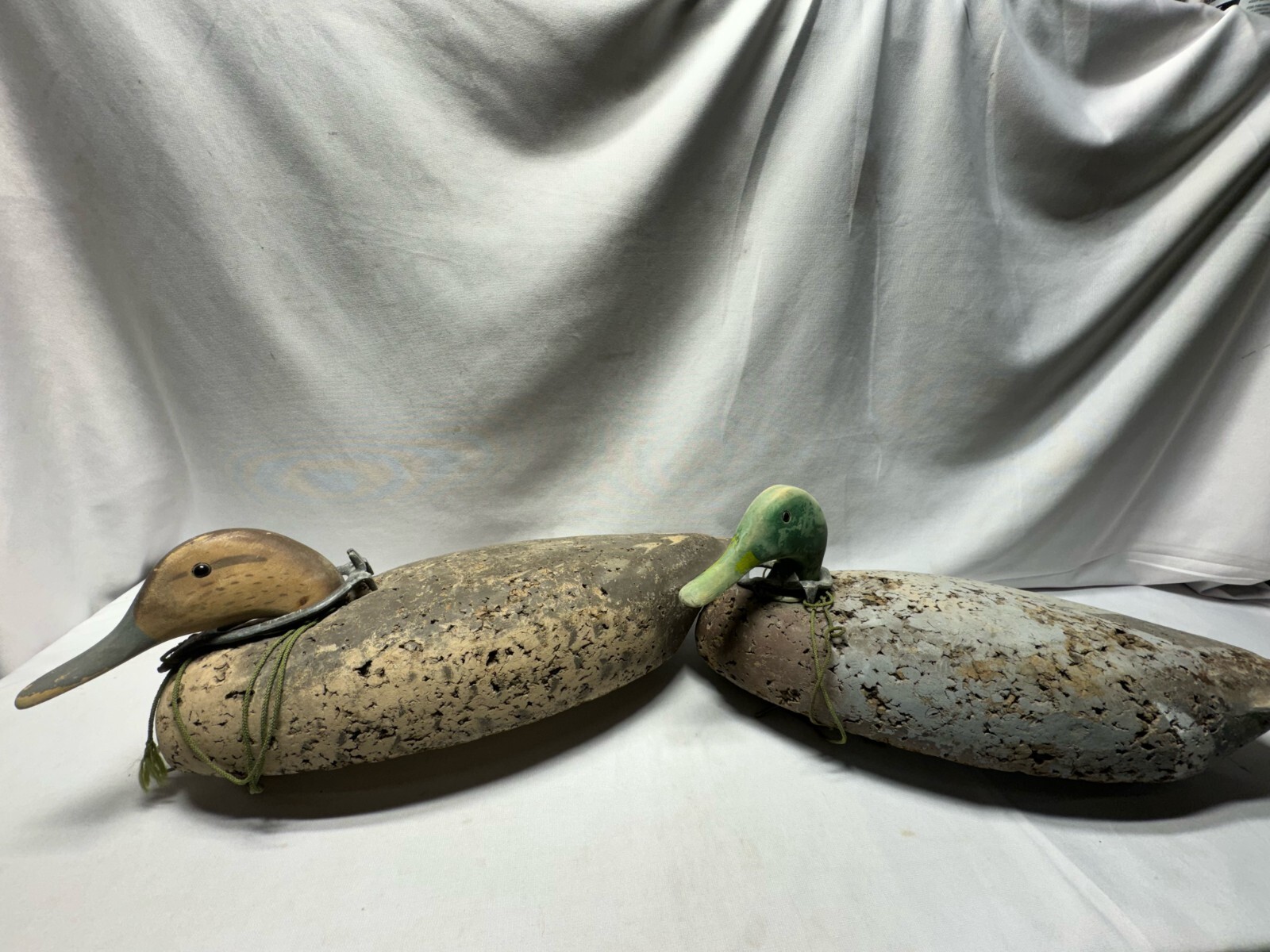 Set of 2 Used Vintage Herter Duck Decoys Cork eBay