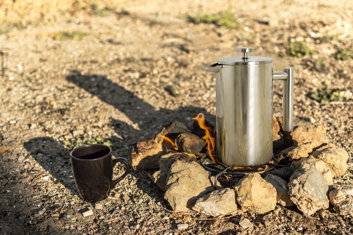 MERMOO YILAN French Press Kaffeekocher – 1 Liter, Edelstahl Doppelwandig, Isoliert