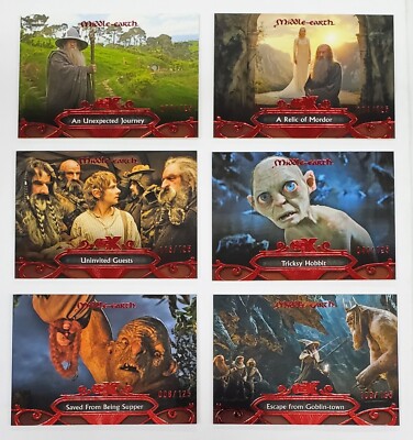2022 Cryptozoic CZX Middle Earth Complete Red Parallel Set #s 1-50 Serial # /125