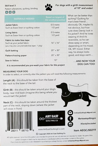 New Quilted Reversible Jacket Pattern For Small Dogs Sewing Crafting Quilting - Picture 2 of 2