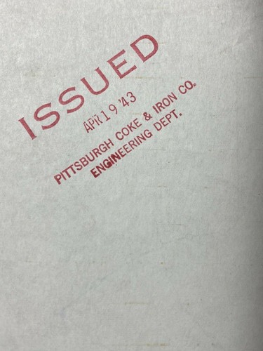 Pittsburgh Coke And Iron Company Mid Century Modern Technical Drawings 1943 - Picture 9 of 9