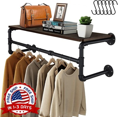 Ropa Perchero, Perchero Para Ropa De Tuberia Industrial Montado En