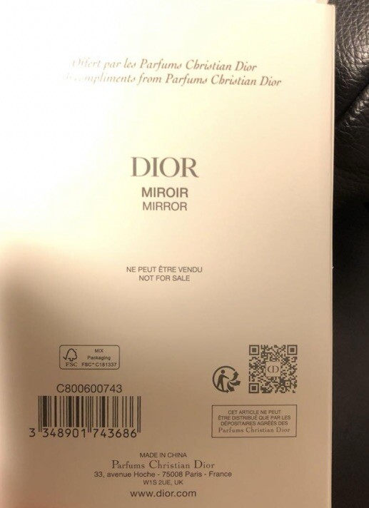 SET】 Christian Dior Novelty Mirror & Case (Can be pasted