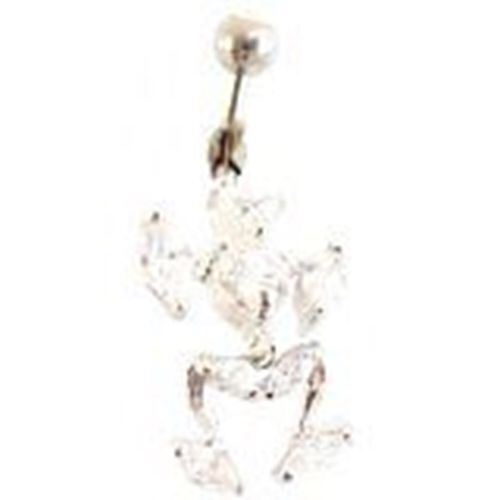 Belly Ring Robot Wiggle Clear Gem Non Dangle Naval Steel Body Jewelry Belly Ring Robot Wiggle Clear Gem Non Dangle Naval Steel Body Jewelry
