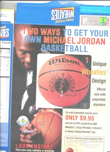 Michael Jordan 1997 caja de trigo esmerilado vacía miel caja de baloncesto Chicago Bulls - Imagen 5 de 8
