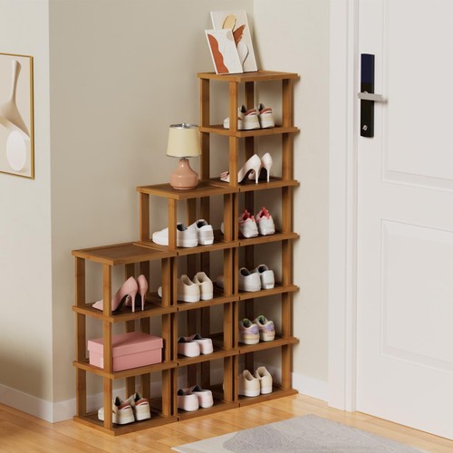 Vertical Shoe Rack for Entryway Bambom Shoe Rack 7-Tier Tall Shelf for Narrow... - Picture 7 of 7