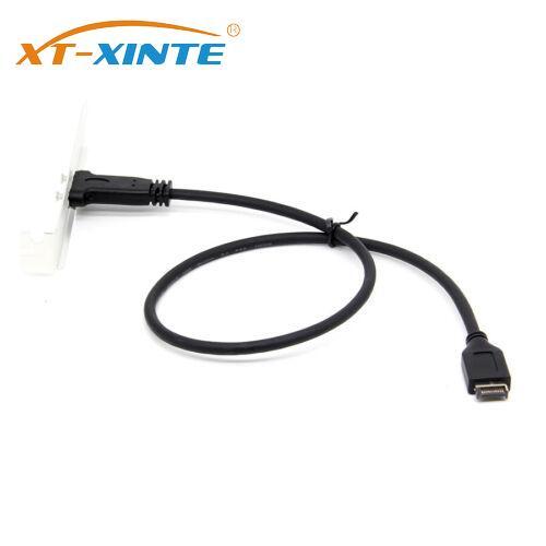 XT-XINTE USB 3.1 Front Panel Header Type E Male to Usb-C Type C Female Cable - Afbeelding 1 van 7