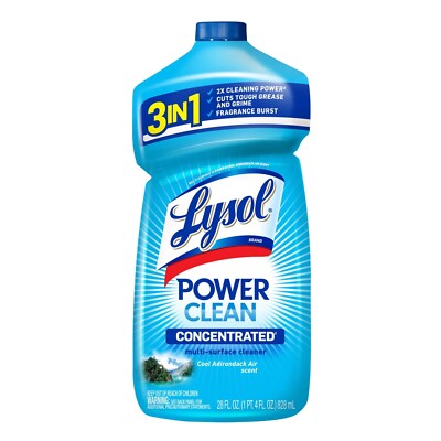 Single LYSOL Power Cleaner, Concentrated Pour, 28oz, Cool Adirondack scent