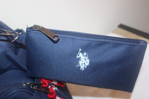 Polo Assn. Water-Resistant Backpack w/ Lunch Tote & Pencil Case in Navy - Picture 8 of 13