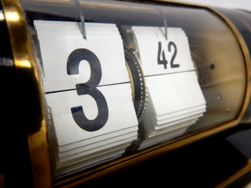 Rare KÖHLER Art Deco design Klappzahlen Tisch Uhr Flip desk clock working - Bild 21 von 24