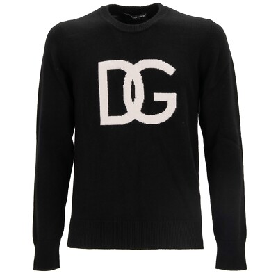 DOLCE GABBANA DG Logo Schurwolle Pullover Sweater