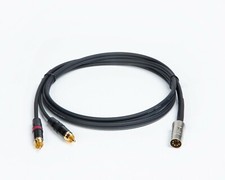 Quad Premium Aux Input Cable. 5 Pin Din to Dual Phono RCA Cinche Wire Cable.