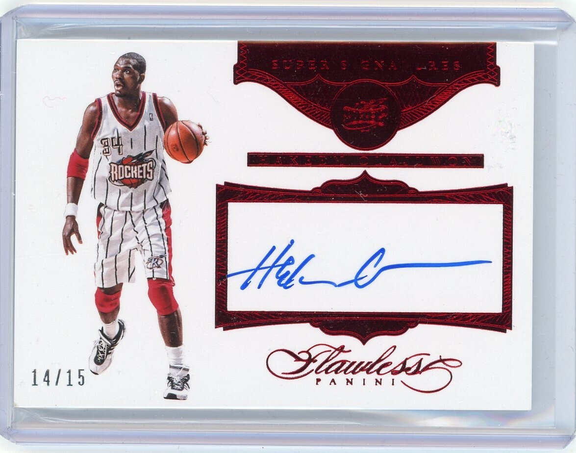 2015-16 Panini Flawless Basketball Ruby Autograph #SS-HO Hakeem