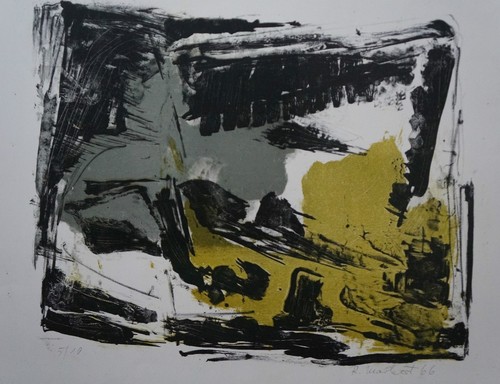 Lithographie ABSTRACTION 1966 Signé ROSEMARIEN WEBER MARKET(1927/2010) - Picture 2 of 5