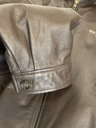 Warner Brothers Brown Leather Jackey With Warner Brothers Embroidery - Picture 10 of 11