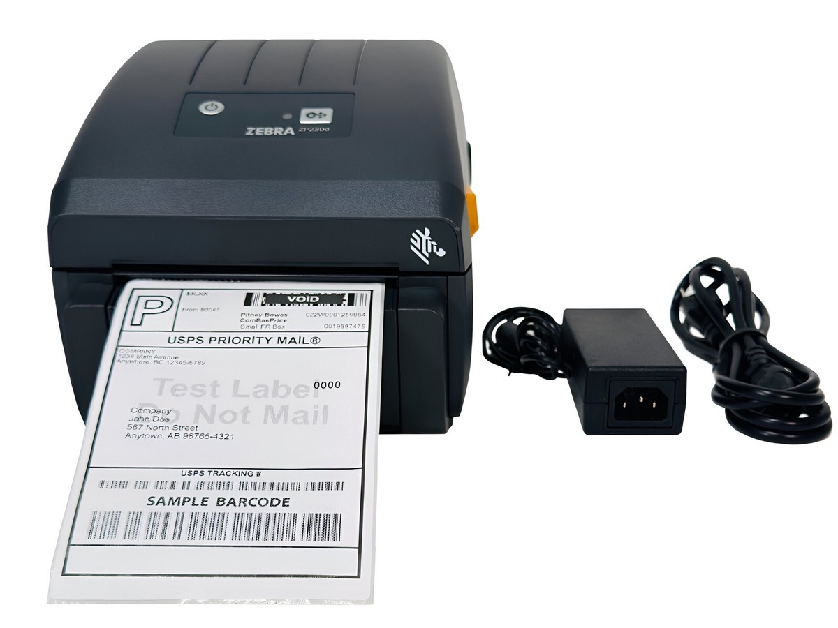 FULLY TESTED Zebra ZP230d Direct Thermal Barcode Label Printer USB