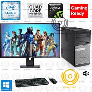 Fortnite 60 Fps 游戏电脑台式电脑固态硬盘酷睿i5 1050ti 23 显示器 Ebay