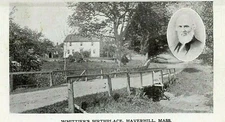 Postcard Antique View of Whittier's Birthplace Home in Haverhill, MA        Q7
