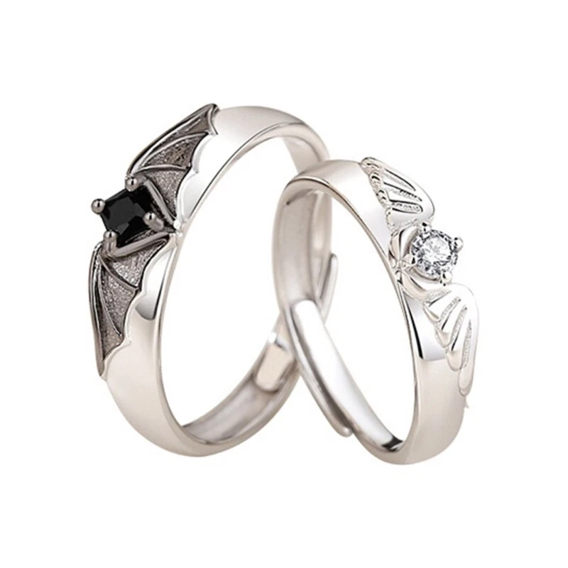 2 Pieces Matching Rings for Couple Best Friend Adjustable Promise